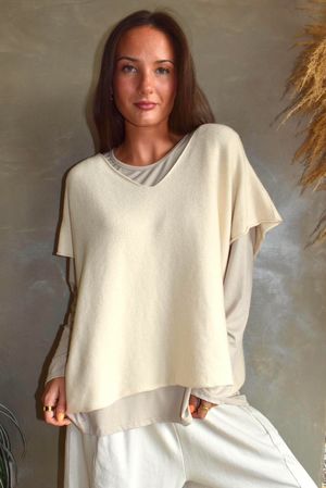 Essential Jersey Layering Long Sleeve Top Stone