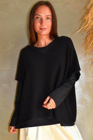 Essential Jersey Layering Long Sleeve Top Black 