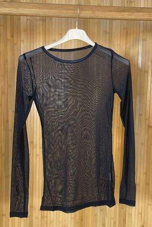 Essential Stretch Mesh Layering Top Navy /20=