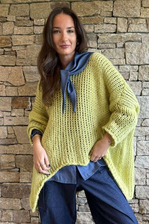 Fisherman Grunge Knit Soft Lime /2=