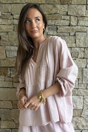 Frame Cotton Classic Pin Tuck Smock Blush