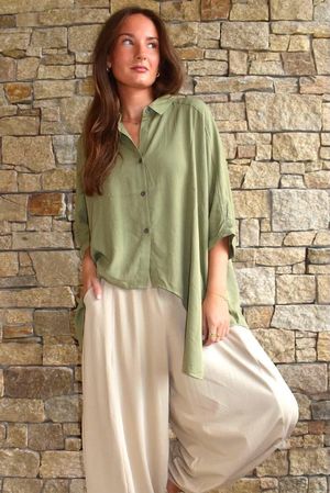 Half Moon Shirt Soft Olive