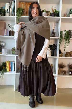 Highland Cotton Cashmere Scarf Earth 