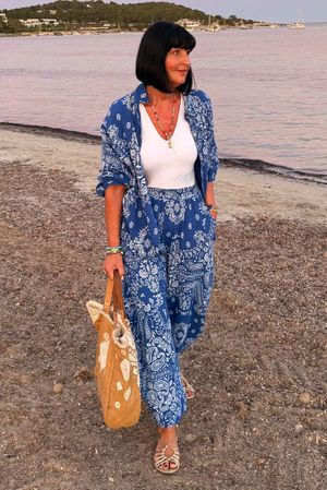 Hush Pillow Cotton Bandana B Classic Barrel Pant Malibu Blue