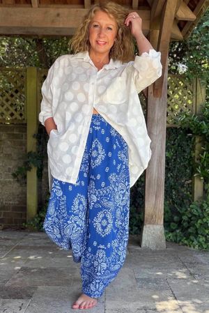 Hush Pillow Cotton Bandana B Classic Barrel Pant Malibu Blue
