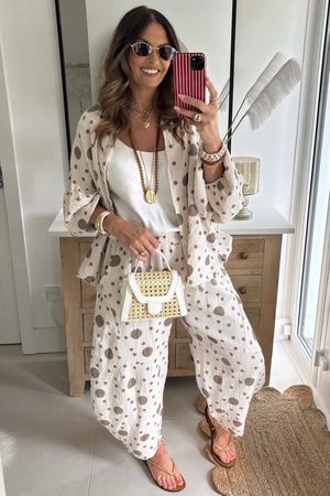Hush Pillow Cotton Spot On Nero Balloon Sleeve Shirt Calico