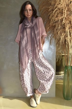 Indira Classic Barrel Pant Rose & Plum