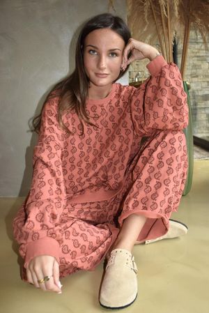 Indira Lantern Sleeve Sweatshirt Indian Red & Russet