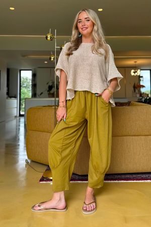 Jo Jo Quirky Classic Barrel Pant Mucky Olive