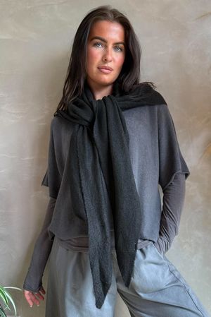 Jonti Knit XL Neckerchief Scarf Black