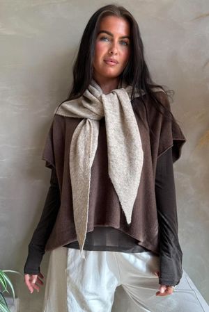 Jonti Knit XL Neckerchief Scarf Earth