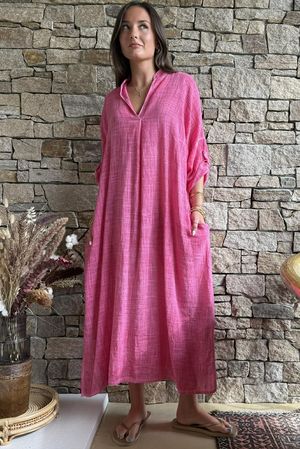 green emerald velvet dress Float Loose Style Dress, One Size Fits All (Hot Pink) at Amazon Women's  Clothing store main image 1