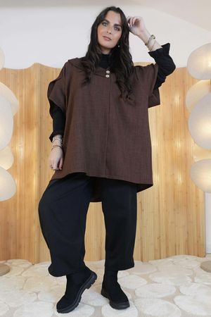 Kennedy Oversized Blouse Brown  /40=
