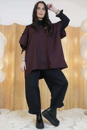 Kennedy Oversized Blouse Dark Cherry  /40=