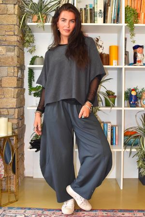 Lagen 7/8 Barrel Pant Charcoal 