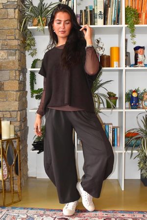 Lagen 7/8 Barrel Pant Coffee Bean