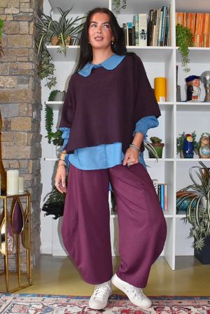 Lagen 7/8 Barrel Pant Damson