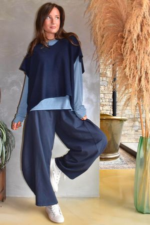 Lagen 7/8 Barrel Pant Navy 