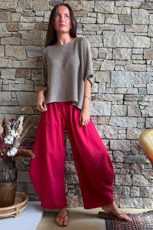 Lagen 7/8 Barrel Pant Sangria 