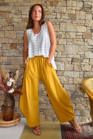 Lagen 7/8 Barrel Pant Turmeric 