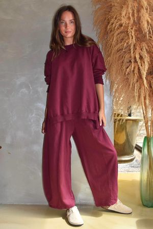 Lagen Chill Sweatshirt Aubergine