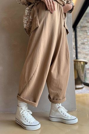 Lagen Classic Sweatshirt Barrel Pant Caramel