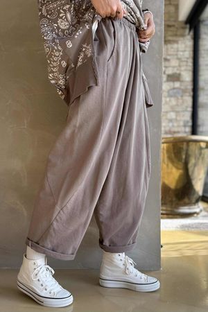 Lagen Classic Sweatshirt Barrel Pant Mocha