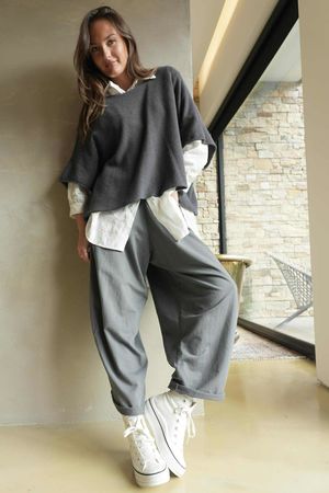 Lagen Classic Sweatshirt Barrel Pant Storm