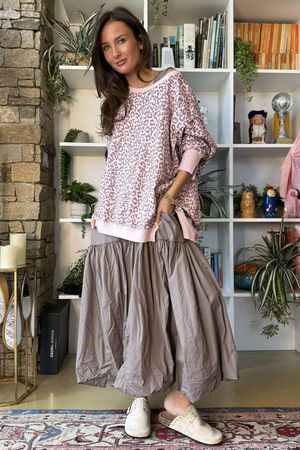 Lagen Leopard Chill Sweatshirt Rose & Plum