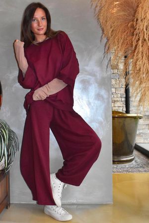 Lagen Relaxed Sweatshirt Aubergine 