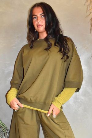 Lagen Relaxed Sweatshirt Deep Olive 