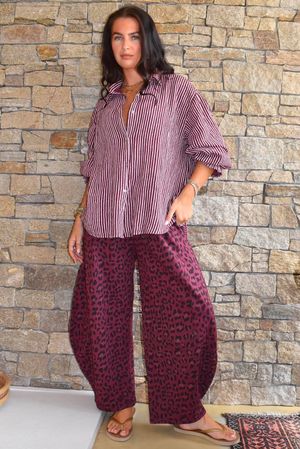 Lagen Wild Thing 7/8 Barrel Pant Aubergine