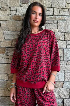 Lagen Wild Thing Relaxed Sweatshirt Merlot