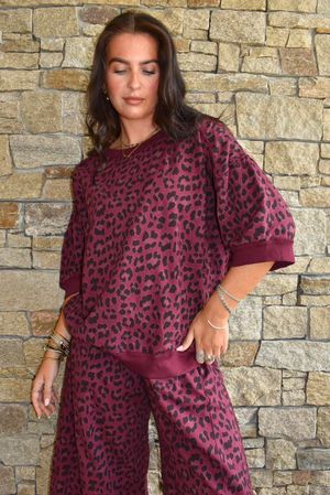Lagen Wild Thing Relaxed Sweatshirt Aubergine