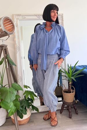 Larc Poet Blouse Denim