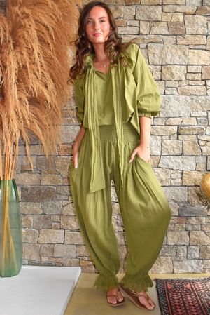 Larc Poet Blouse Olive 