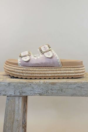 Laundry B Arizona Whipstitch Flatform Slider Rose
