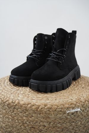 Laundry B Bou Tred Boot Vegan Suede Black