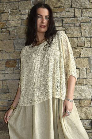 Cloud Loose Box Knit Cream /20=