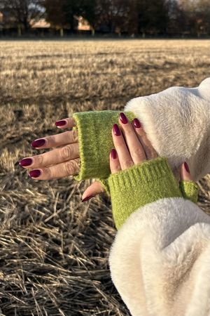 Laundry B Cosy Cuff Fingerless Gloves Olive