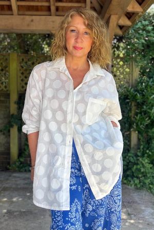 Essential Cotton Circle Shirt Warm White  