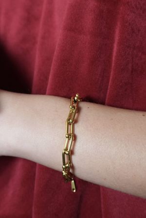 Laundry B Gauge Link Bracelet 18K Gold Plated