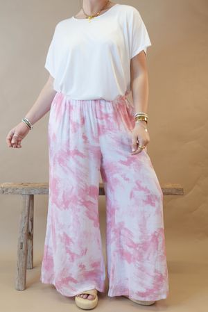 Laundry B Marcel Pocketed Wide Leg Pant Candy