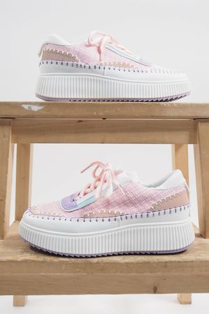 Laundry B Nama Blanket Stitch Trainer Pink