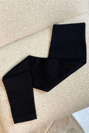 Laundry B Ribbed Compression Sculpt Legging Black 