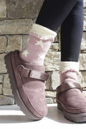 Laundry B Terry & Wool Luxury Socks Star Dusky Rose Stone 