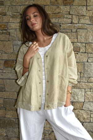Lenni Cotton Jacket Washed Sandstone