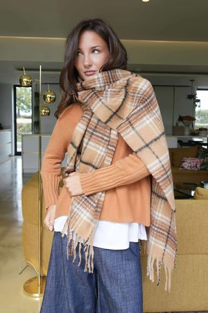 Loch Lomond Scarf Camel /20=
