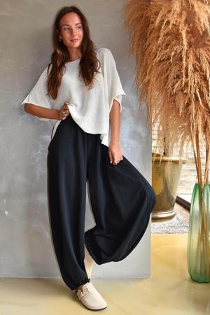 Lock Bloom Cuff Pant Black