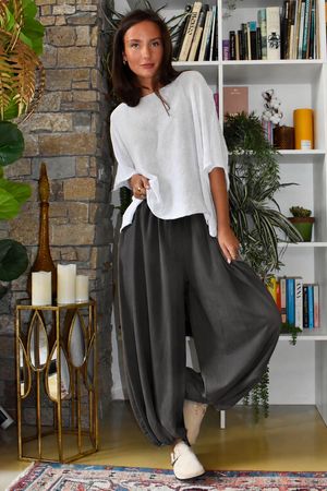 Lock Bloom Cuff Pant Charcoal